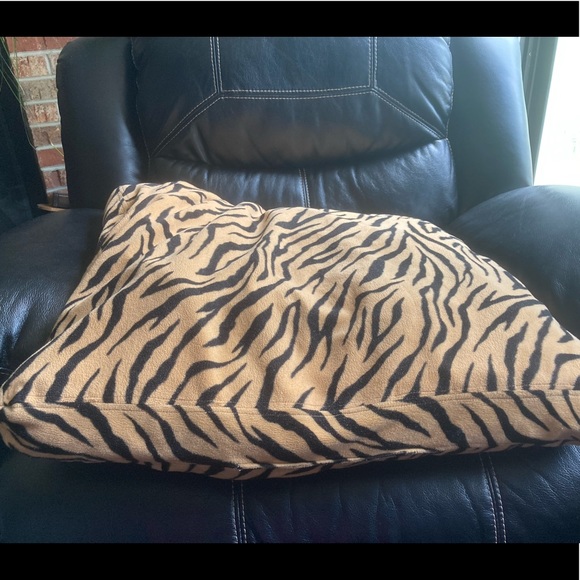 Large Tan & Black Animal Print Soft & Fluffy Floor Pillow - Picture 9 of 11